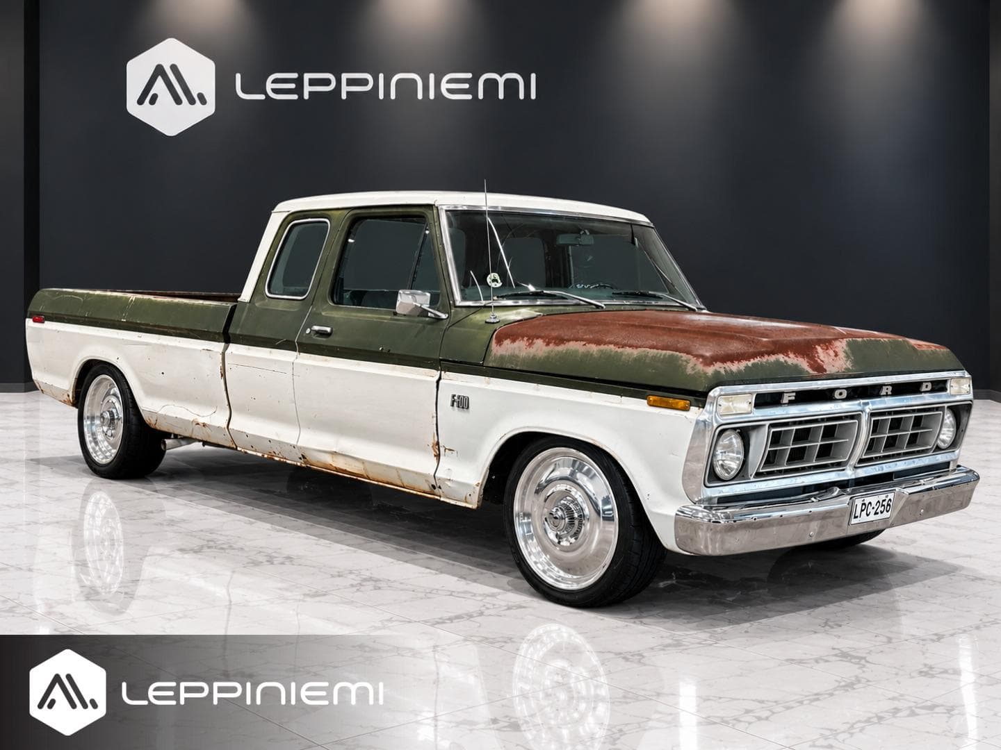 Ford F-150 6.4 SuperCab Rat Rod Look - Täysin uniikki, Suomen ainoa!!, vuosimalli 1976, vihreä